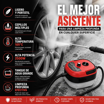 LIMPIADOR A VAPOR MULTIUSOS 9 ACCESORIOS