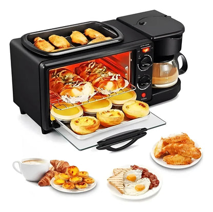 Horno 3 en 1: Plancha y Cafetera 1 L